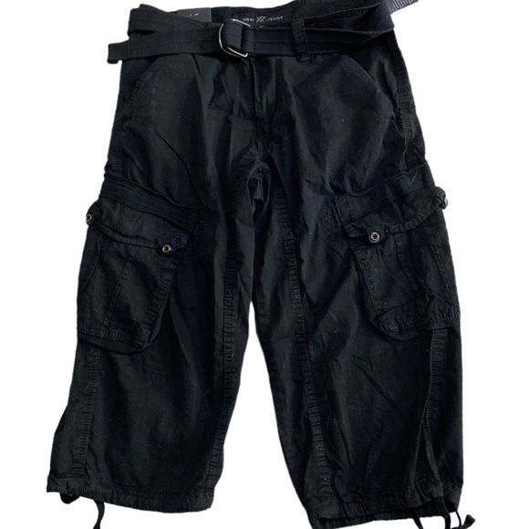 X-Ray Jeans Men's Belted 18" Long Cargo Shorts With Draw Cord - Picture 6 of 16